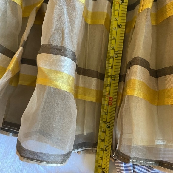 Tia Cibani Kids Skirt Elastic Waist in Yellow & Grey Size 5/6 Flowy Stripe - Picture 4 of 6